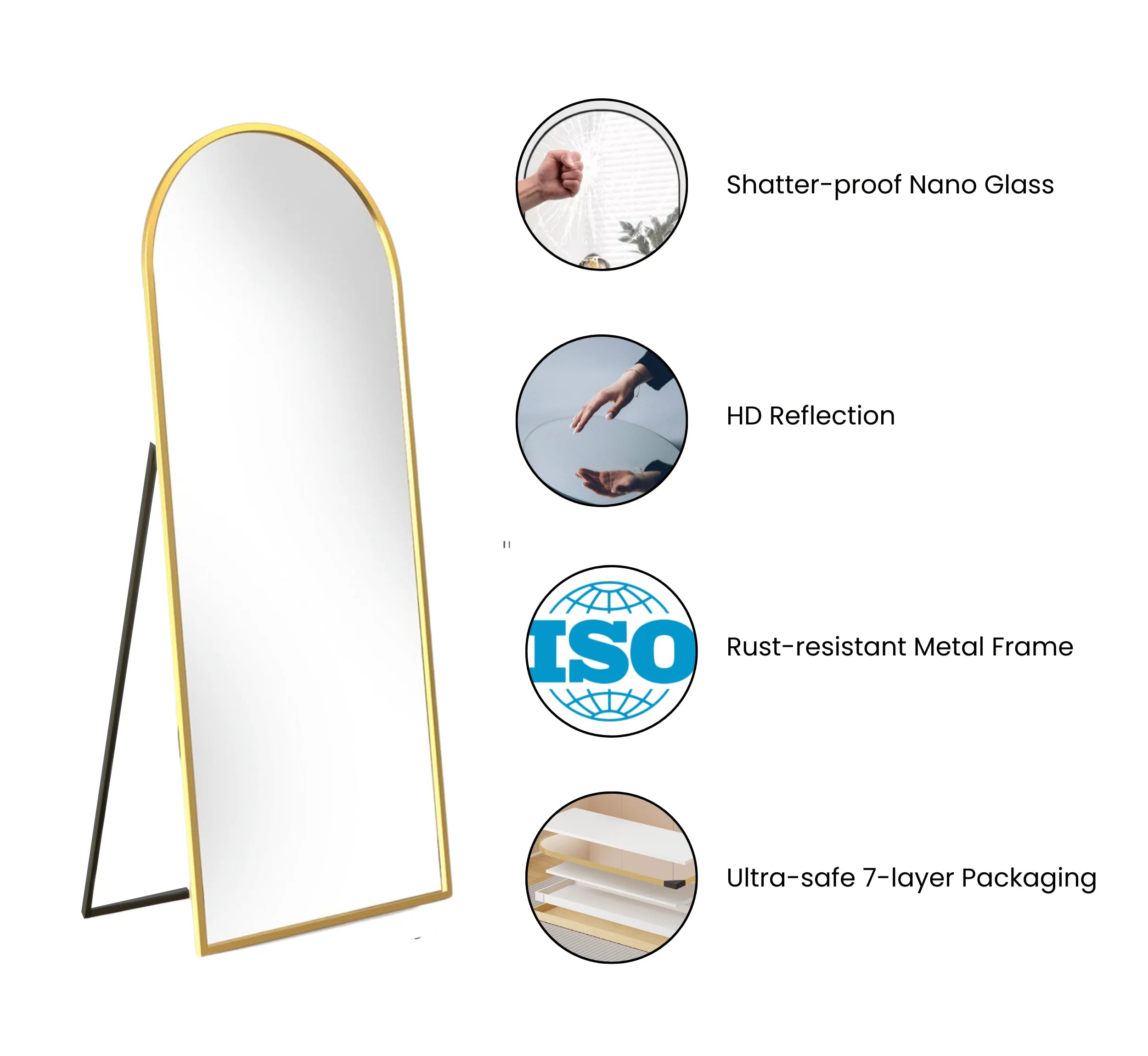 Metal Floor Mirror